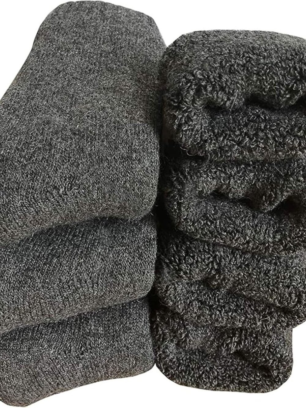 Mens Heavy Thick Wool Socks - Soft Warm Comfort Winter Crew Socks Pack of 3/5,Mu